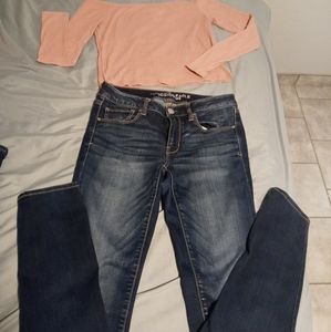 Bundle American eagle jeans and divide bluse